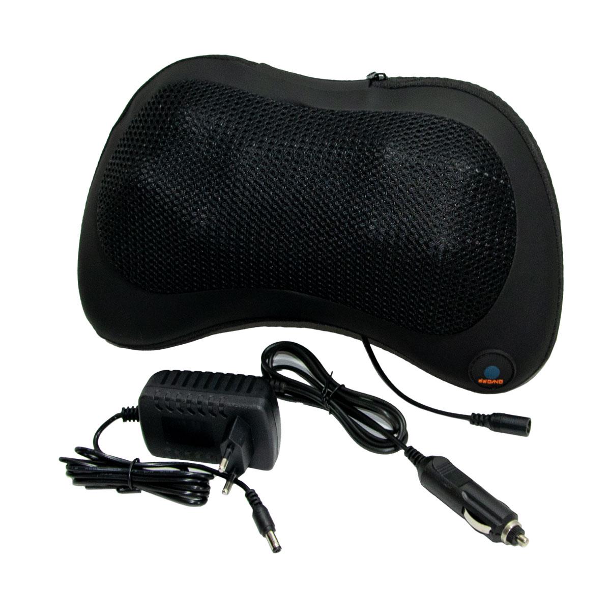 Подушка массажная Магия 8028 роликовый с инфракрасным прогреванием Черный (1002387-Black-8028)