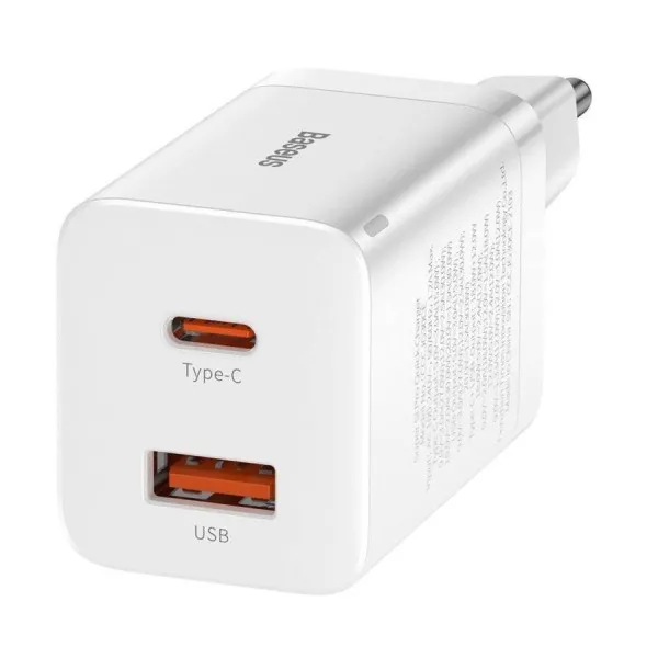 Сетевое зарядное устройство для BASEUS Super Si Pro Quick Charger Type-C+USB 30W