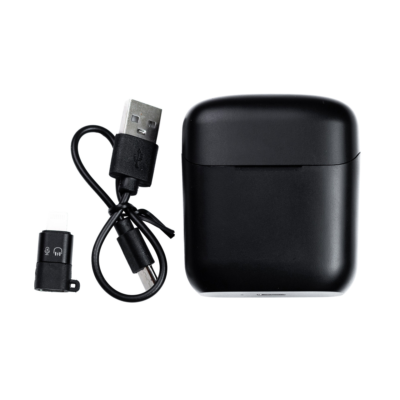 Микрофон петличный J11 для iOS и Android Bluetooth с кейсом для зарядки 20 м Черный (HP176095)