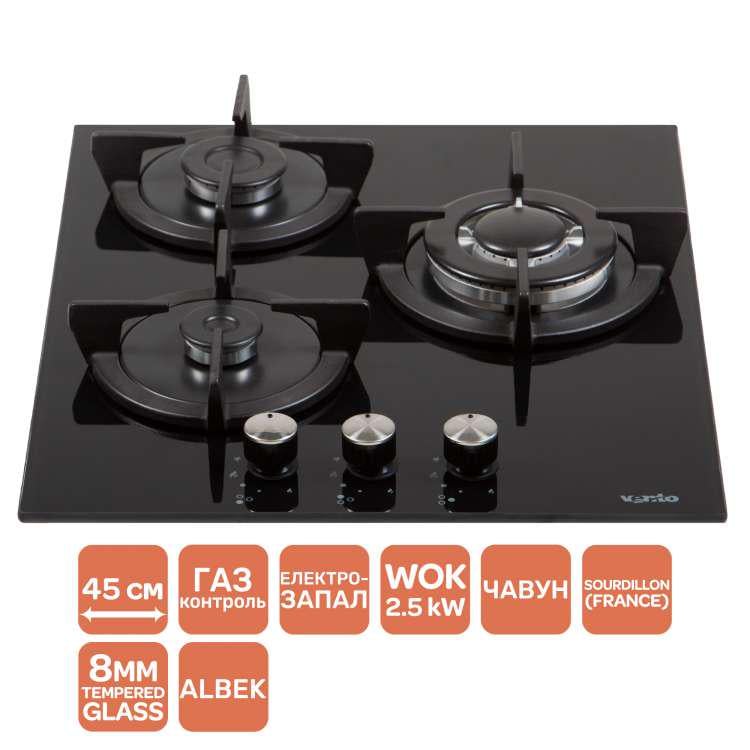 Варильна поверхня Ventolux HG430-G3G CEST BK (5727) - фото 2 Варильна поверхня Ventolux HG430-G3G CEST BK (5727) - фото 2