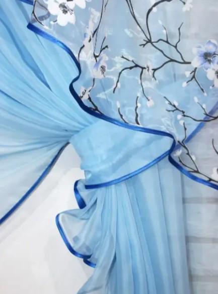 Комплект штор на кухню 300х170 см Синий/Голубой (063к 4) - фото 3 Комплект штор на кухню 300х170 см Синий/Голубой (063к 4) - фото 3