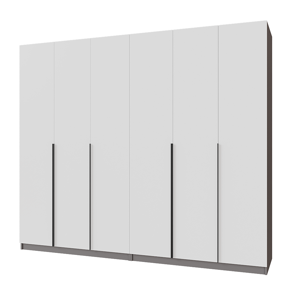 Шкаф распашной Меблітренд Чиназес Чи-2400 2400х500х2050 мм Графитовый/Белый (26862406)