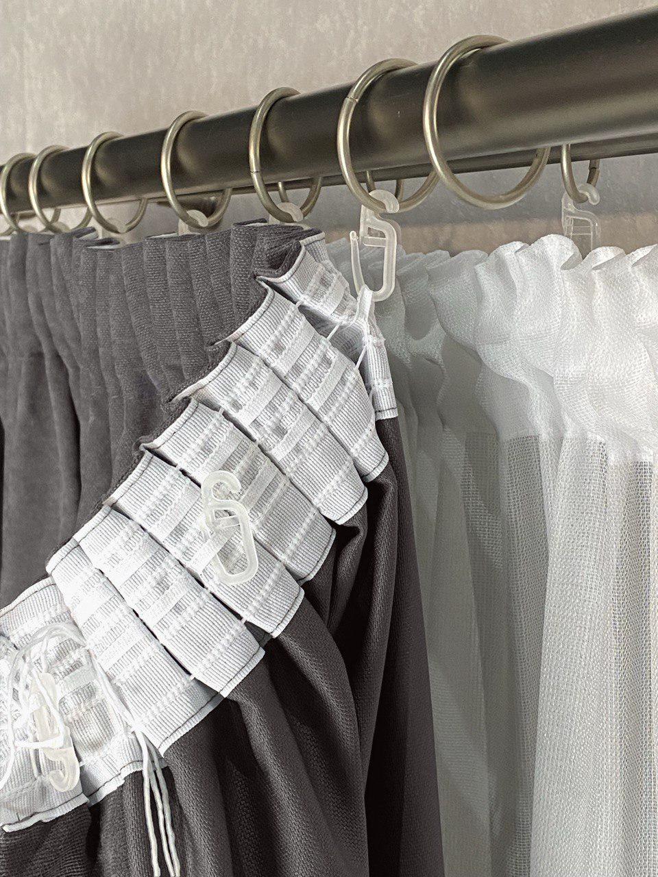 Комплект штор Diamond микровелюр 200х280 см 2 шт. Серо-коричневый (1403-340-200-280) - фото 2 Комплект штор Diamond микровелюр 200х280 см 2 шт. Серо-коричневый (1403-340-200-280) - фото 2