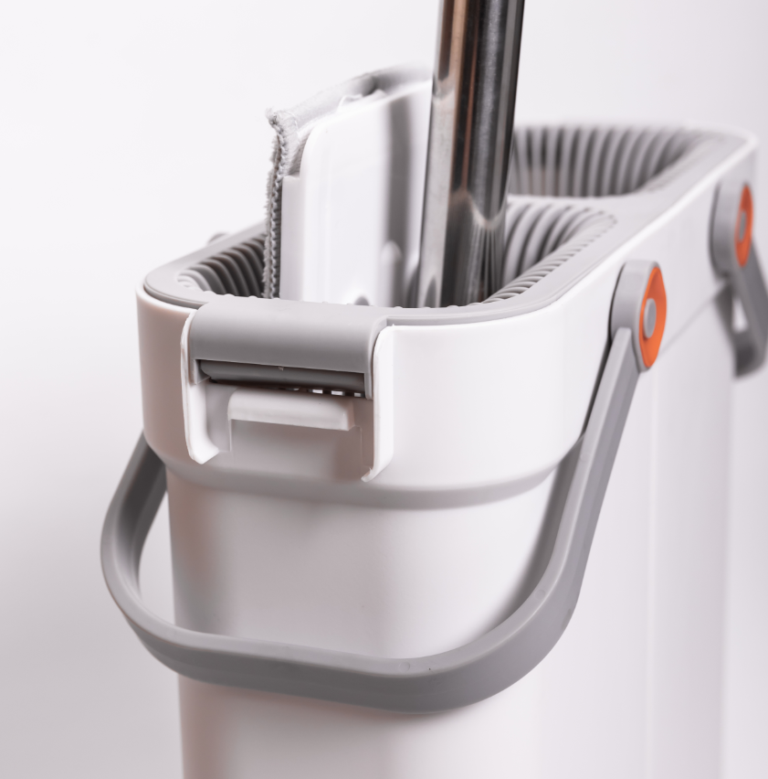 Комплект для прибирання швабра плоска та відро з 2 відсіками з віджимом Білий (HP-35015-18) - фото 7 Комплект для прибирання швабра плоска та відро з 2 відсіками з віджимом Білий (HP-35015-18) - фото 7