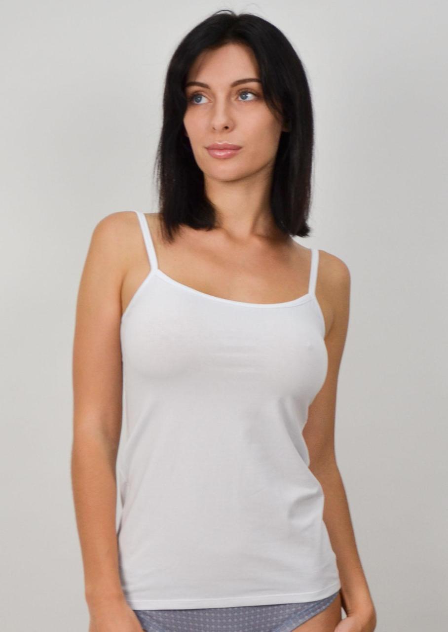 Майка женская Leinle базовая на тонкой бретели M Белый (1125/16001)
