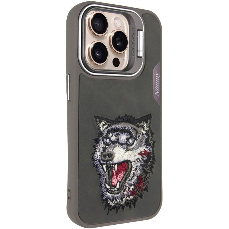 Противоударный Чехол с подставкой TPU+PC Friends для Apple iPhone  15 Pro Max (6.7") Grey Wolf