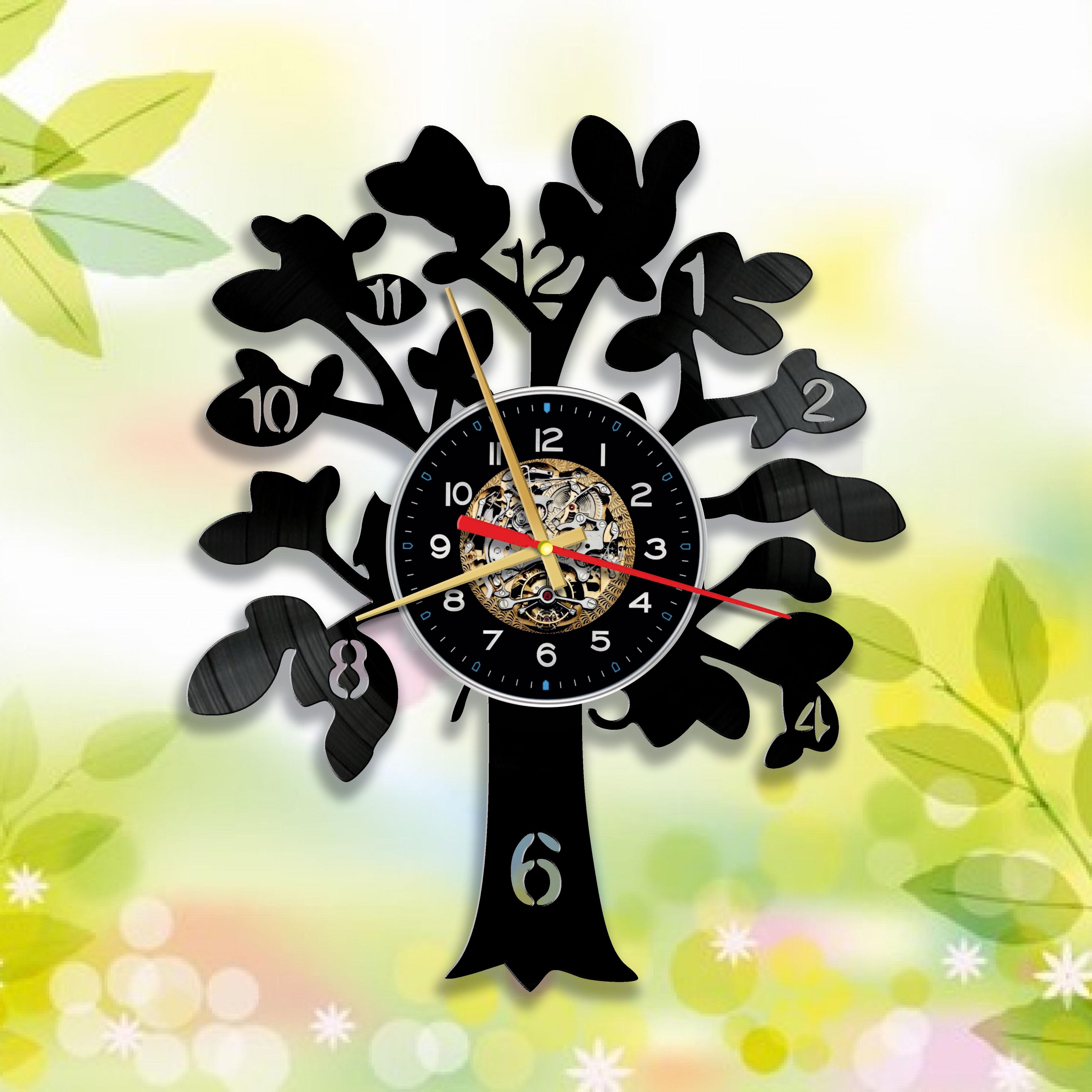 Часы настенные Лофт-винтаж 3377 из виниловой пластинки