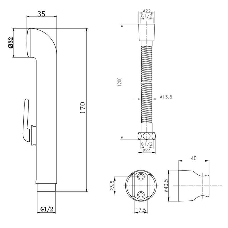 Набір для гігієнічного душу Q-tap Set CRM A021 (SD00035713) - фото 2