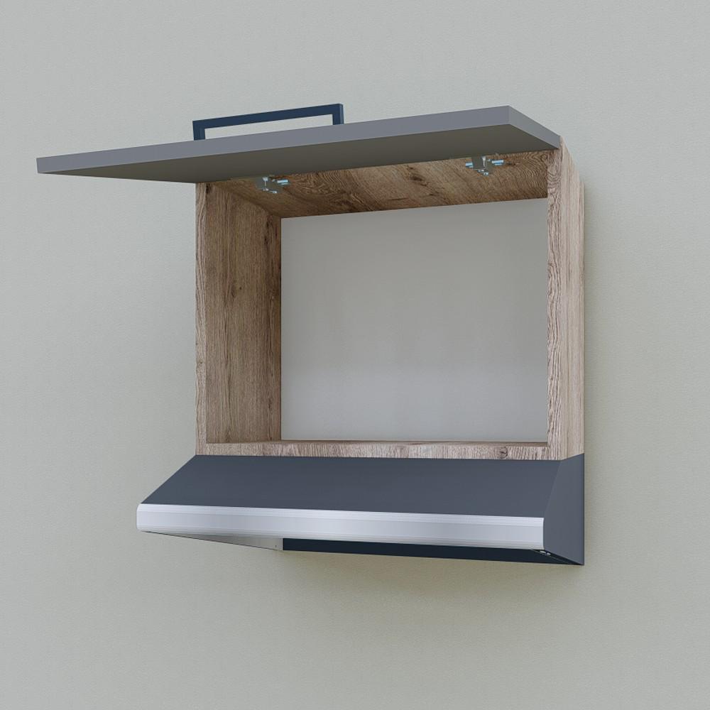 Шкаф навесной Opendoors МП9 для кухни под вытяжку 500 мм Антрацитовый/Аликанте (МП9/6) - фото 4 Шкаф навесной Opendoors МП9 для кухни под вытяжку 500 мм Антрацитовый/Аликанте (МП9/6) - фото 4