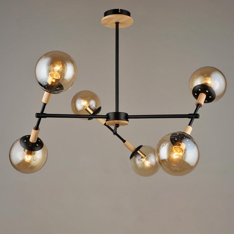 Люстра потолочная молекула Light House SRS-18335/6 Черный