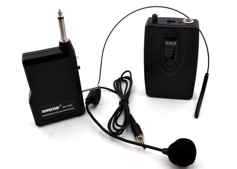 Беспроводная гарнитура-микрофон DM SH 100C/wm-707 с радиопередачей для мероприятий, караоке, презентаций (7430340)