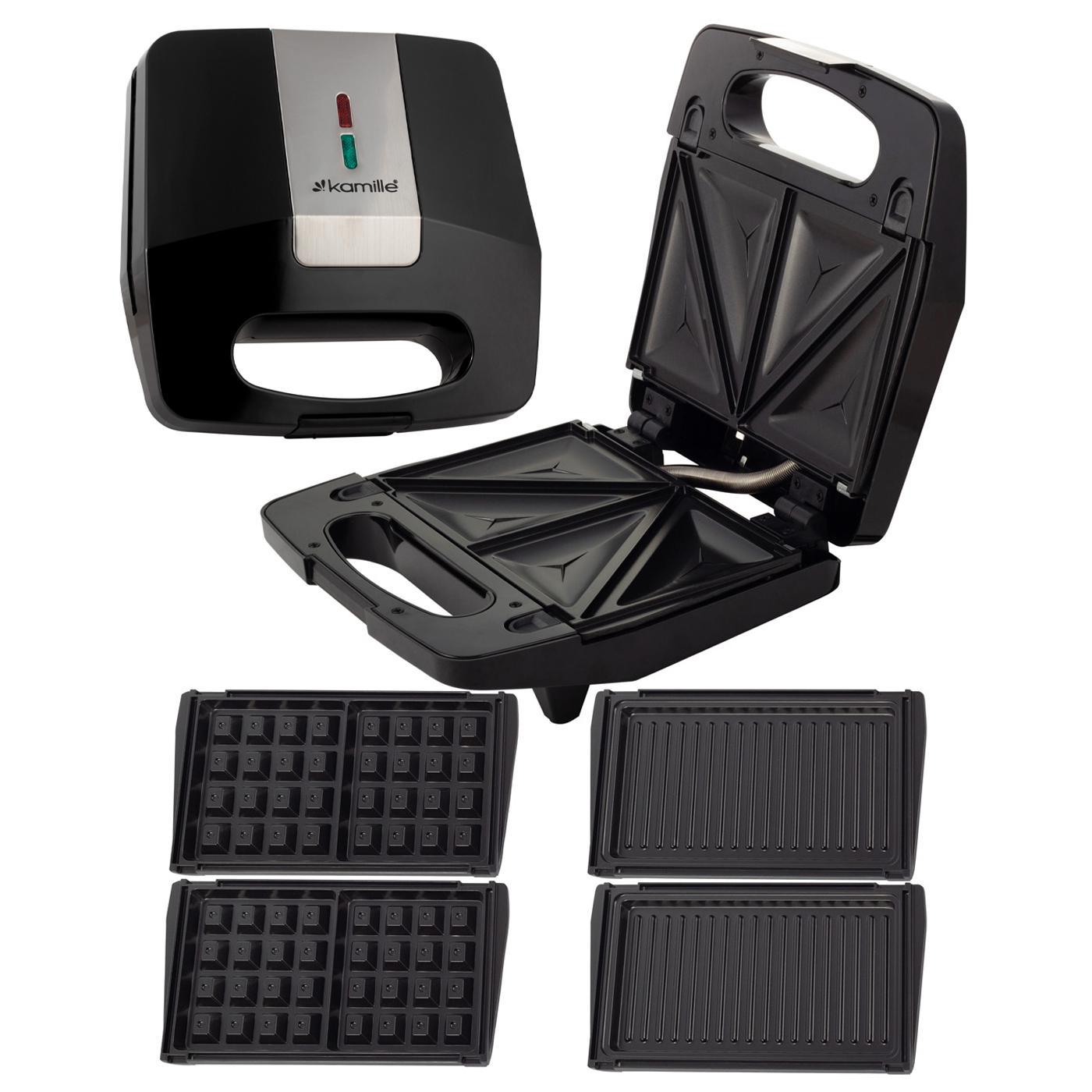 Мультипекарь Kamille 3в1 со съемными панелями/гриль/сэндвичница/вафельница (6724) - фото 9 Мультипекарь Kamille 3в1 со съемными панелями/гриль/сэндвичница/вафельница (6724) - фото 9
