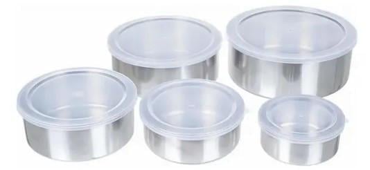 Набір харчових контейнерів Unique UN-1515 5 шт. Нержавіюча сталь (MX-9917) - фото 5 Набір харчових контейнерів Unique UN-1515 5 шт. Нержавіюча сталь (MX-9917) - фото 5