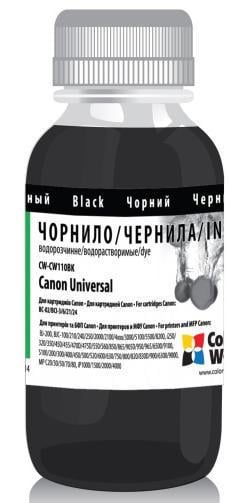 Чорнило для принтера ColorWay для Canon Universal водорозчинне 100 мл Black (CW-CW110BK01) Чорнило для принтера ColorWay для Canon Universal водорозчинне 100 мл Black (CW-CW110BK01)