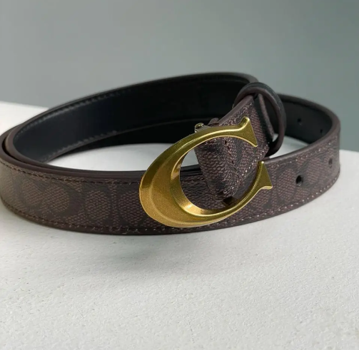 Ремень Coach Sculpted C Buckle Reversible Belt 25 мм (C05)