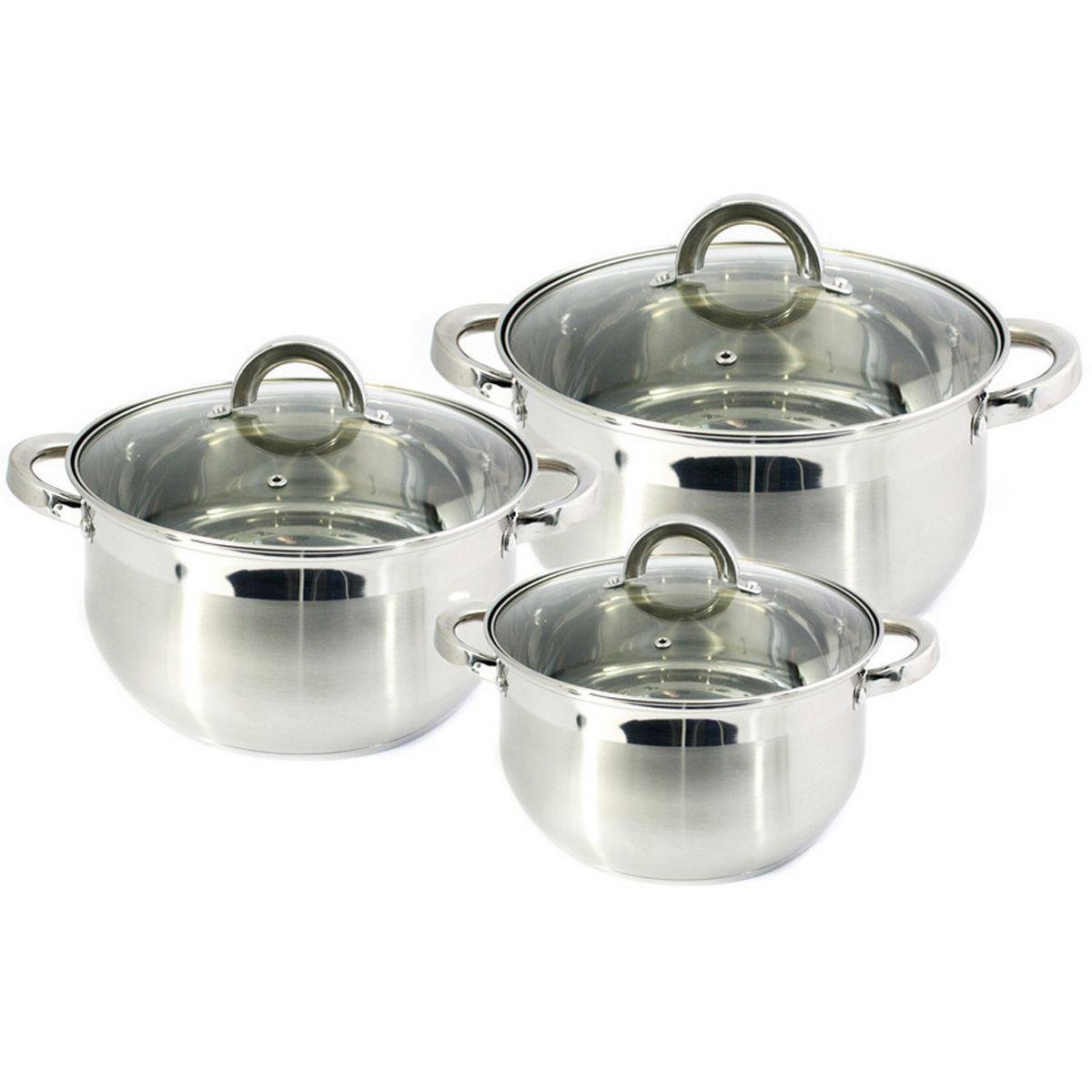 Набір каструль ZAUBERG із нержавіючої сталі 3 пр. (ZB-234S) Набір каструль ZAUBERG із нержавіючої сталі 3 пр. (ZB-234S)