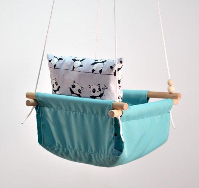 Дитяча гойдалка Infancy Пандочки М'ятний (10059740) - фото 3 Дитяча гойдалка Infancy Пандочки М'ятний (10059740) - фото 3