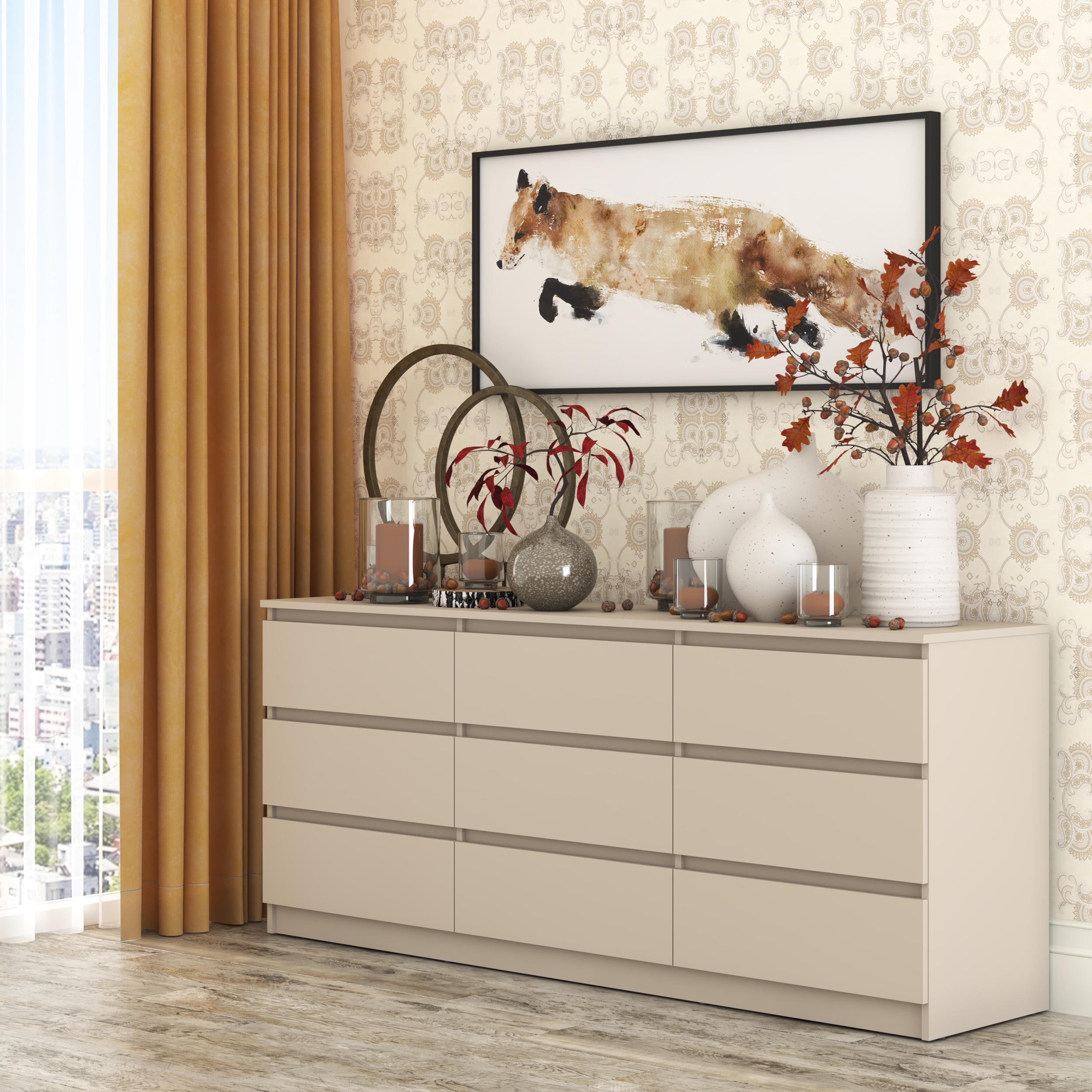 Комод у вітальню MebelStar Нео 9Ш 180x43x75,5 см Кашемір (MBS-1326) Комод у вітальню MebelStar Нео 9Ш 180x43x75,5 см Кашемір (MBS-1326)