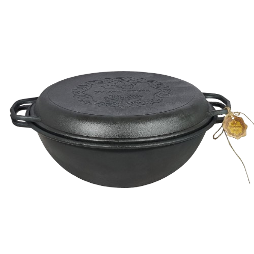 Казан узбецький Майстерня V12CP чавунний з кришкою-сковородою 12 л (2495817769)