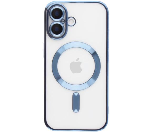 Чехол силиконовый Fashion Shining для iPhone 17 с поддержкой беспроводной зарядки Голубой Чехол силиконовый Fashion Shining для iPhone 17 с поддержкой беспроводной зарядки Голубой
