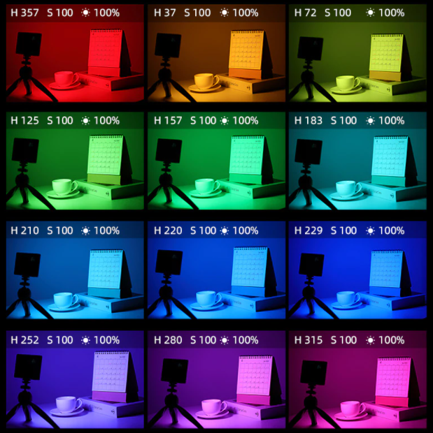 Освітлювач накамерний Soonpho LED P10 RGB 4000 mAh Зелений (27866707) - фото 8