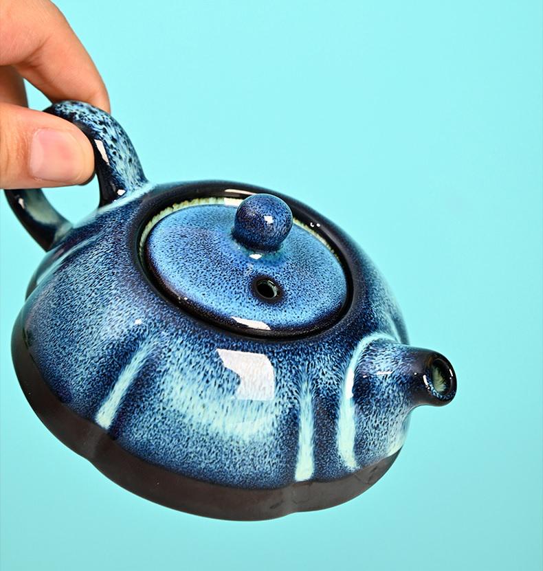 Набор для чайной церемонии дорожный Небесный Глаз на 4 персоны с чабанью 10 предметов Синий (26198872) - фото 10