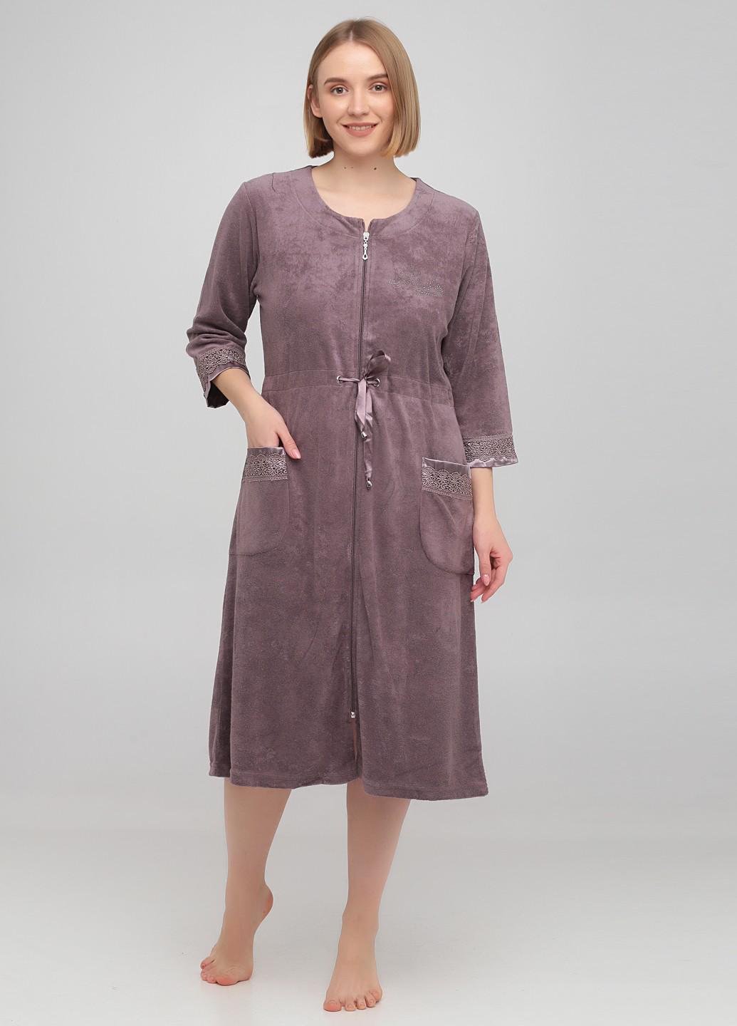 Домашний женский халат Romeo Life XL Сливовый (3329-34)