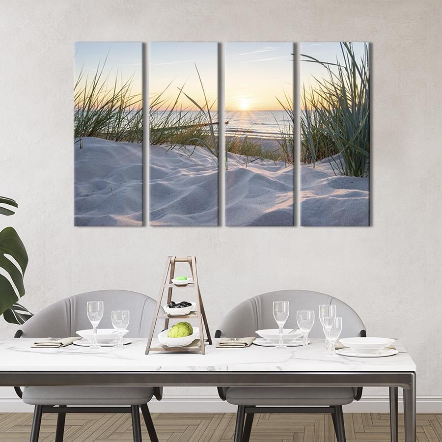 Картина модульная из 4 частей Красивый белый песок на берегу Балтийского моря L 149x93 см (436-41)