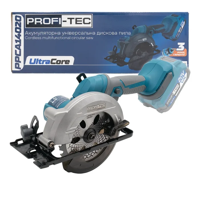 Пила аккумуляторная универсальная дисковая PROFI-TEC PPCA14020 UltraCore без аккумулятора и зарядного устройства (007503)