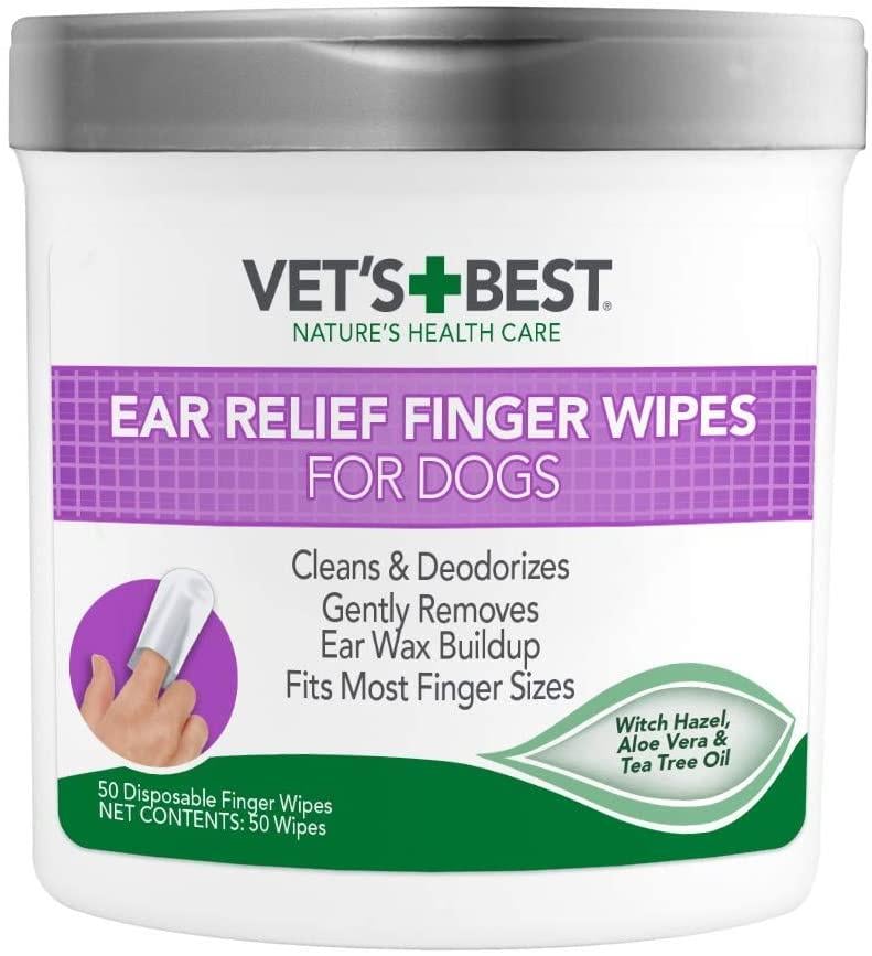 Серветки для чищення вух Vet’s Best Ear Relief Finger Wipes для собак 50 шт. (vb00000) - фото 1