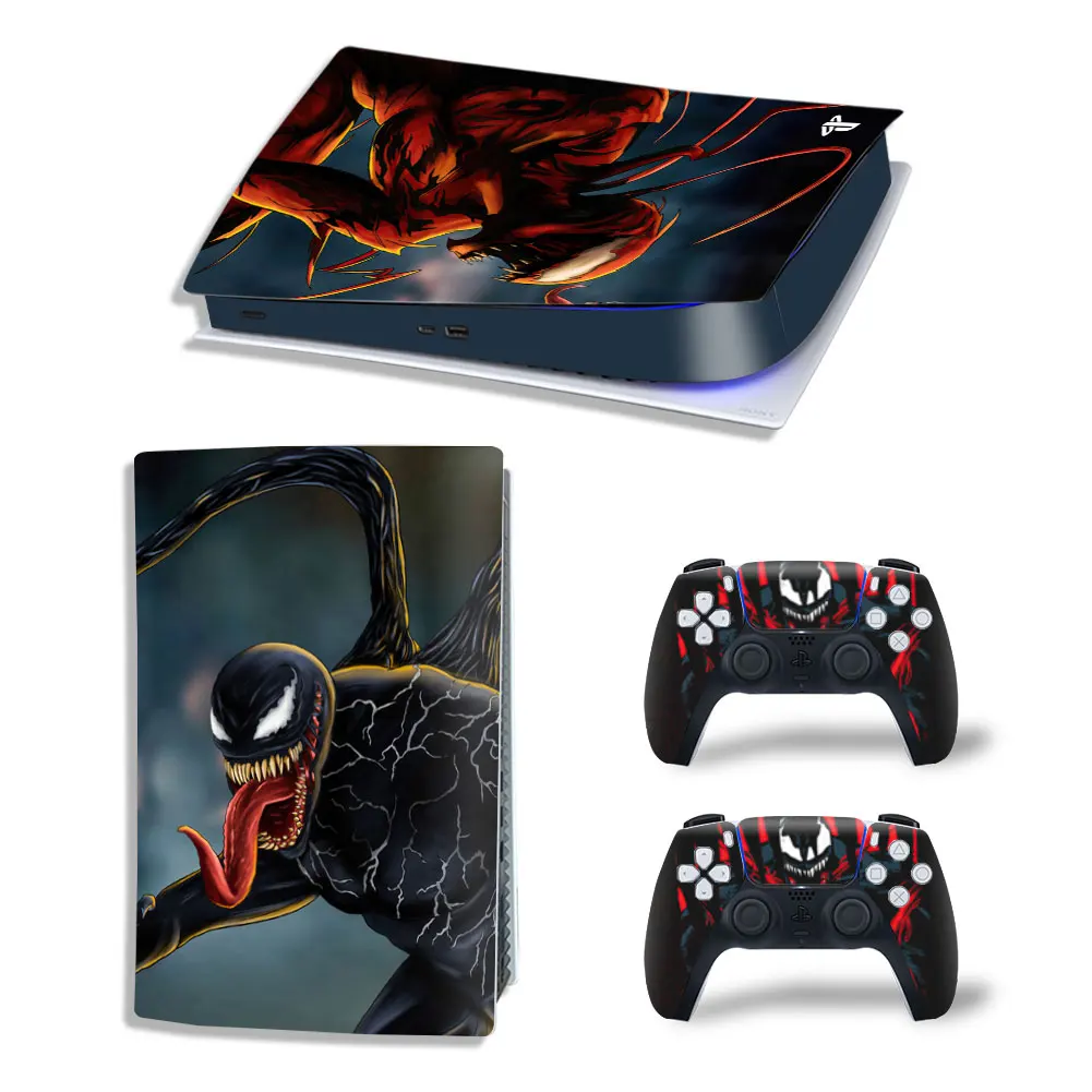 Виниловая наклейка для Sony PlayStation PS5 Venom 360 Red/Black