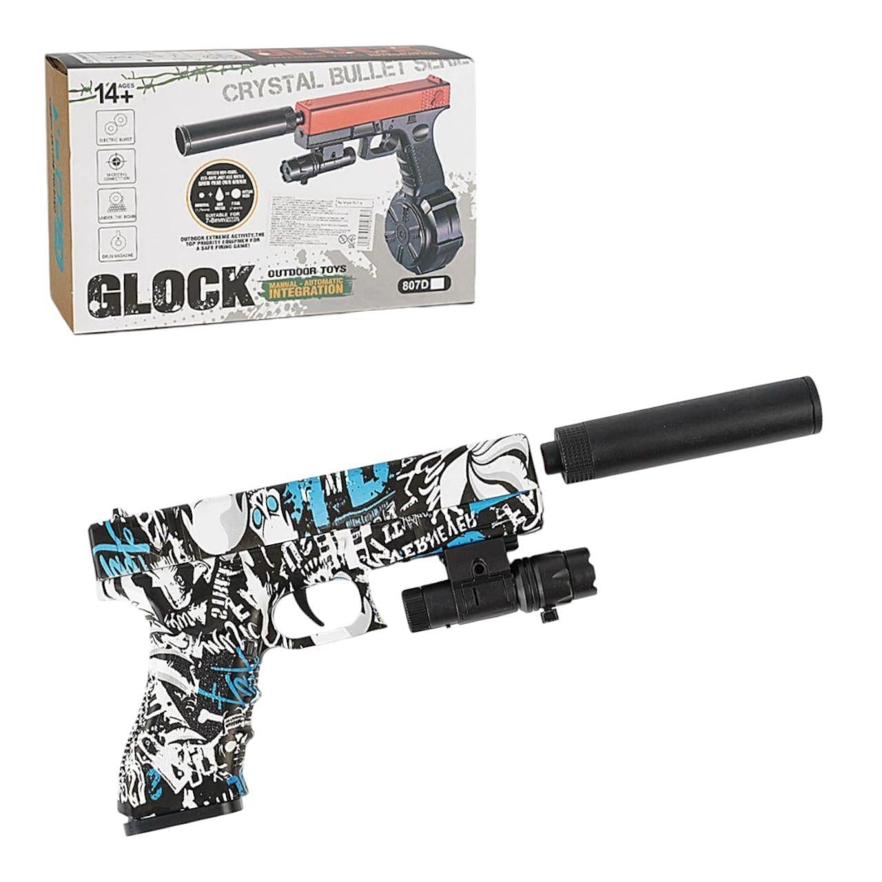 Пистолет с орбизами/3 магазинами/прицелом/глушителем и аккумулятором Голубой (148068-1) Пистолет с орбизами/3 магазинами/прицелом/глушителем и аккумулятором Голубой (148068-1)