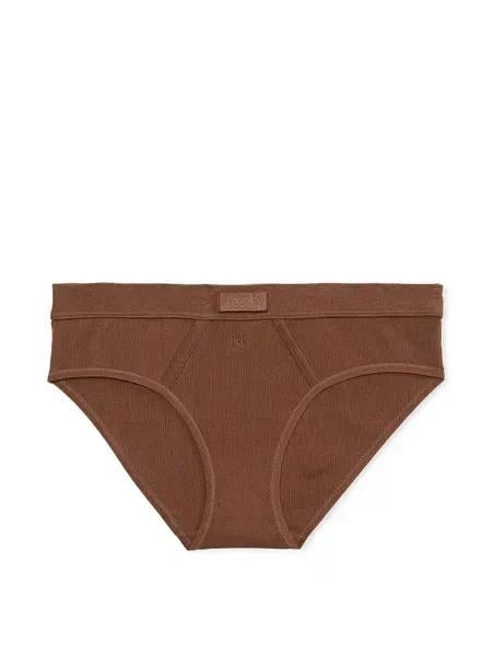 Трусики Victoria’s Secret Cotton Hiphugger Panty Cotton Rib Mousse S Коричневый (26878551)