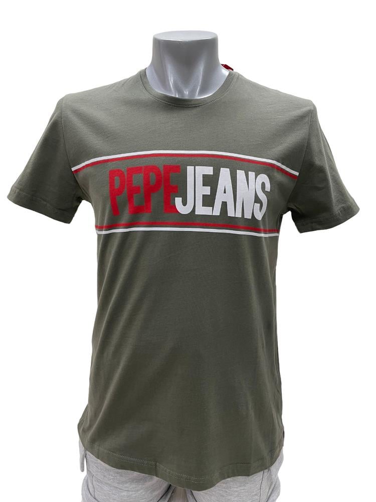 Футболка Pepe Jeans PM506757x91 мужская S Хаки (186630-1)