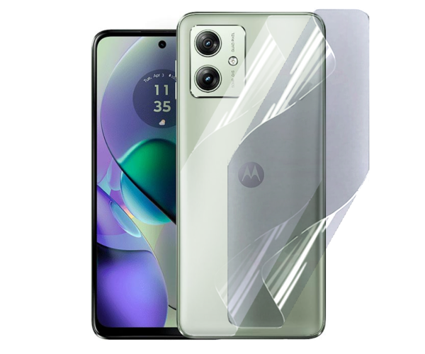 Противоударная гидрогелевая пленка Hydrogel Film для Motorola Moto G54 Power на заднюю панель, Transparent