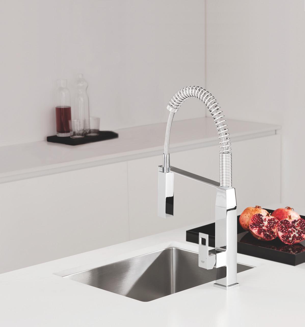 Смеситель для кухни Grohe Eurocube с гибким изливом (31395000) - фото 10 Смеситель для кухни Grohe Eurocube с гибким изливом (31395000) - фото 10
