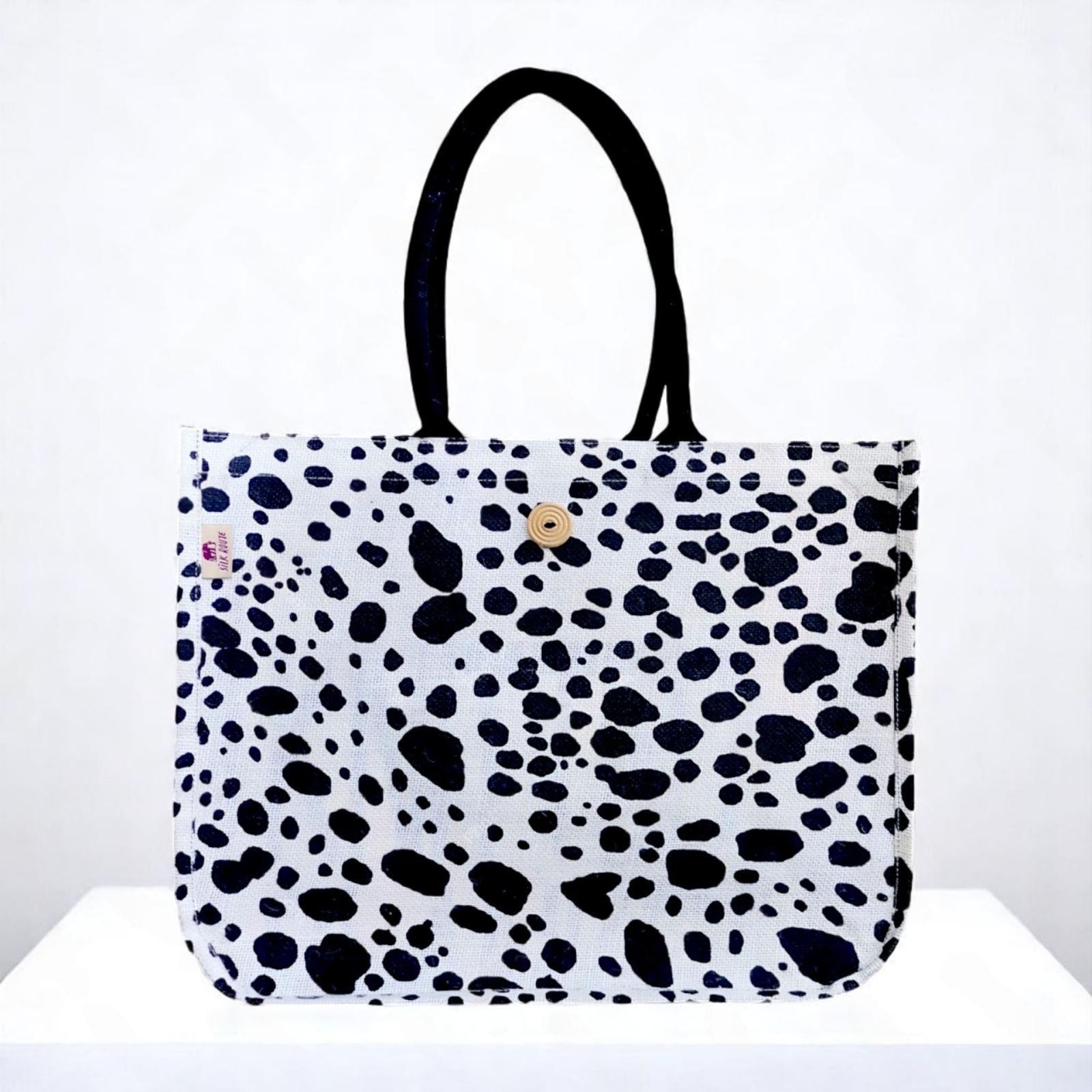 Сумка-шопер Silk Route а-3728 Dalmation Delight джутова