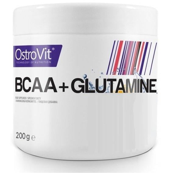 Амінокомплекс для спорту OstroVit BCAA + Glutamine 200 г 20 порцій Lemon