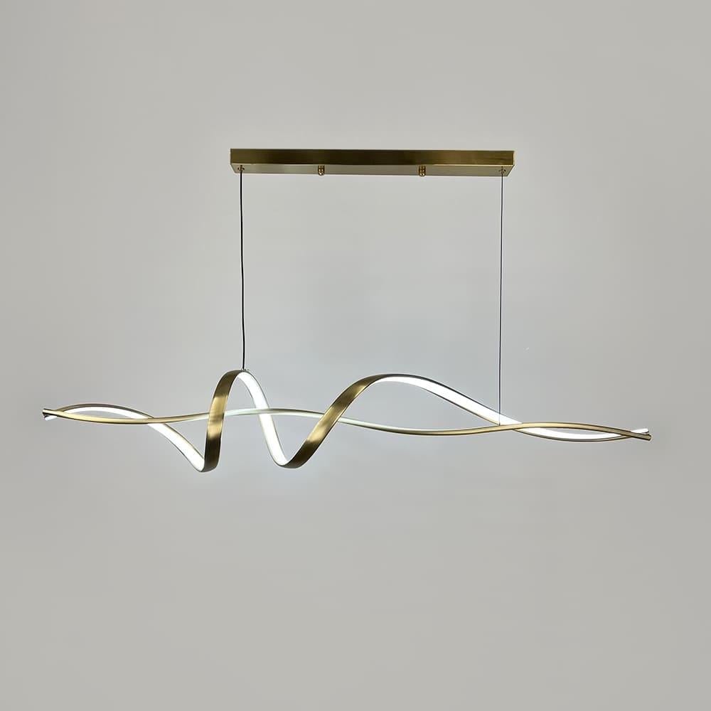 Люстра хвилеподібна 120 см Латунь (H26L-1200 AB)