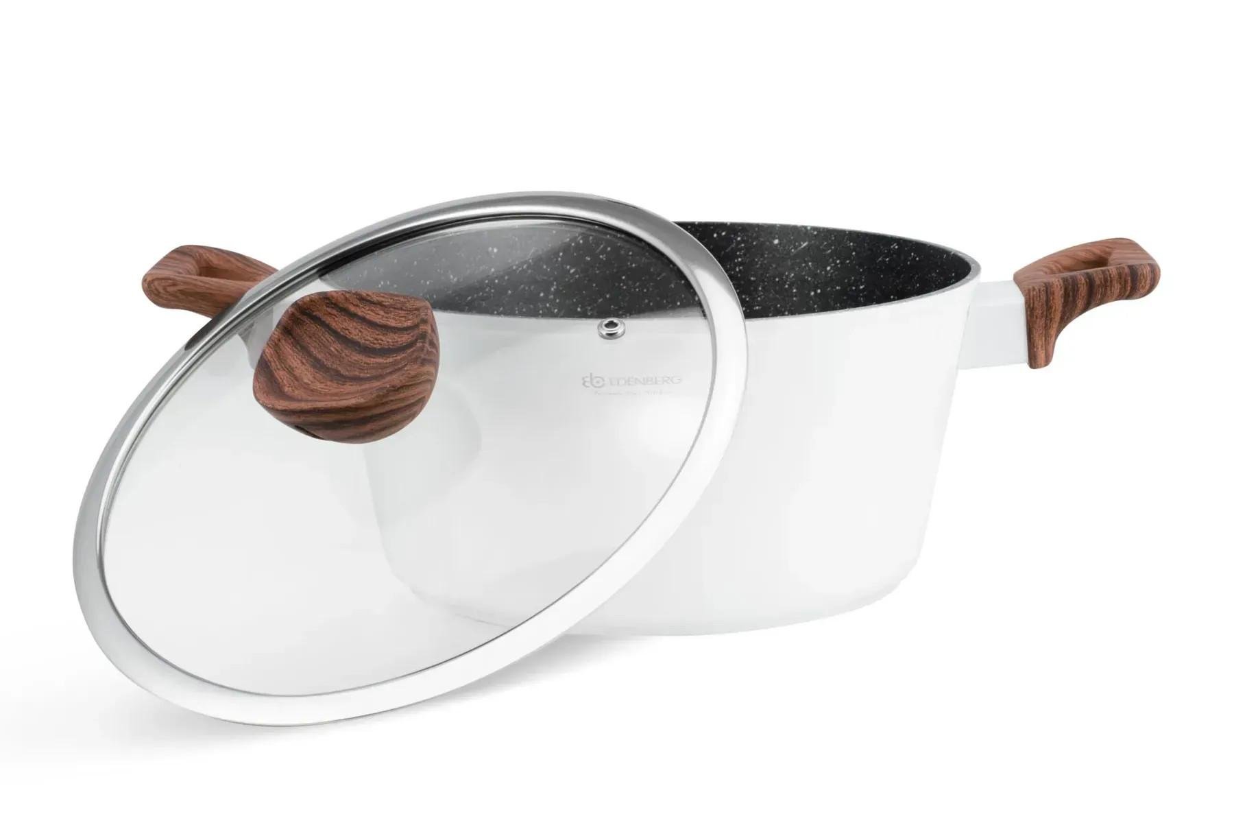 Набір кухонного посуду Edenberg EB-5622 з антипригарним мармуровим покриттям з 15 пр. (EB-5622) - фото 2 Набір кухонного посуду Edenberg EB-5622 з антипригарним мармуровим покриттям з 15 пр. (EB-5622) - фото 2