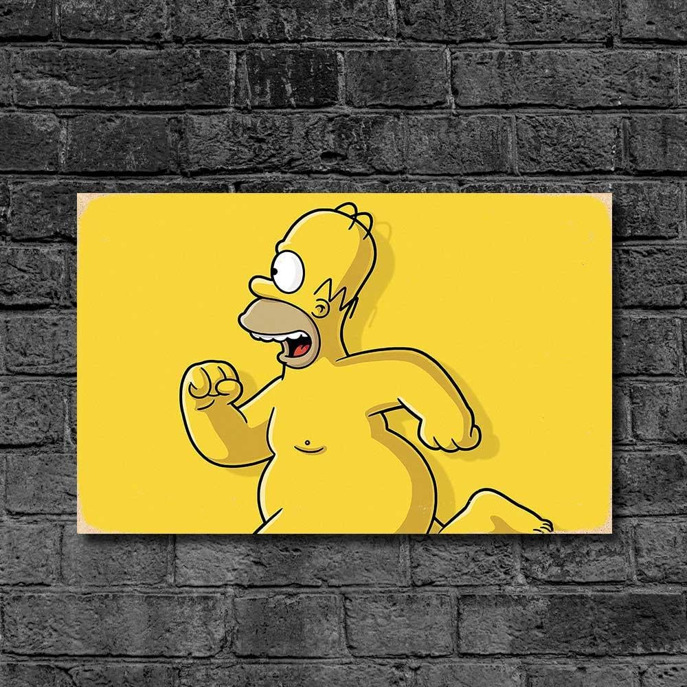 Постер настенный из дерева TheGravix Naked Homer Simpson 27х17 см (2858564341)