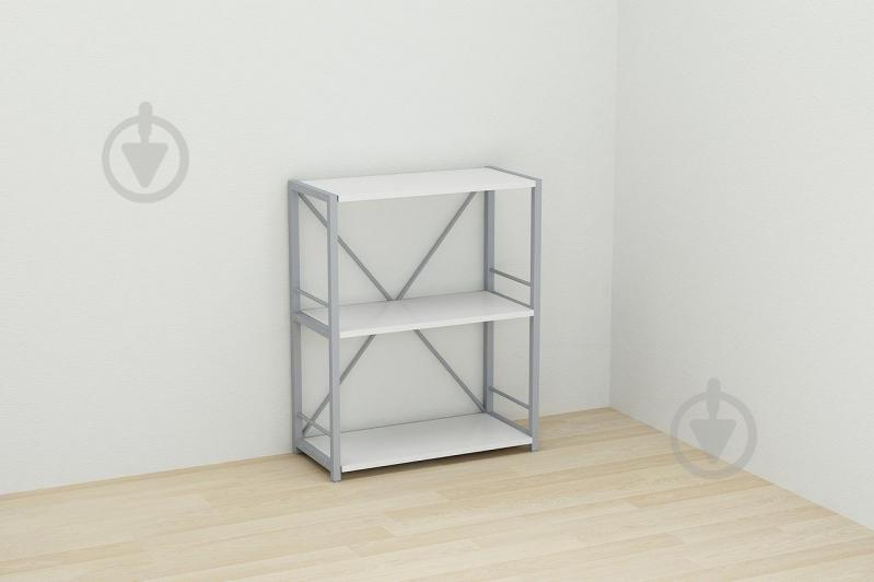 Этажерка Ferrum-decor Конект 73x60x28 см Серый / Белый (XK00229)