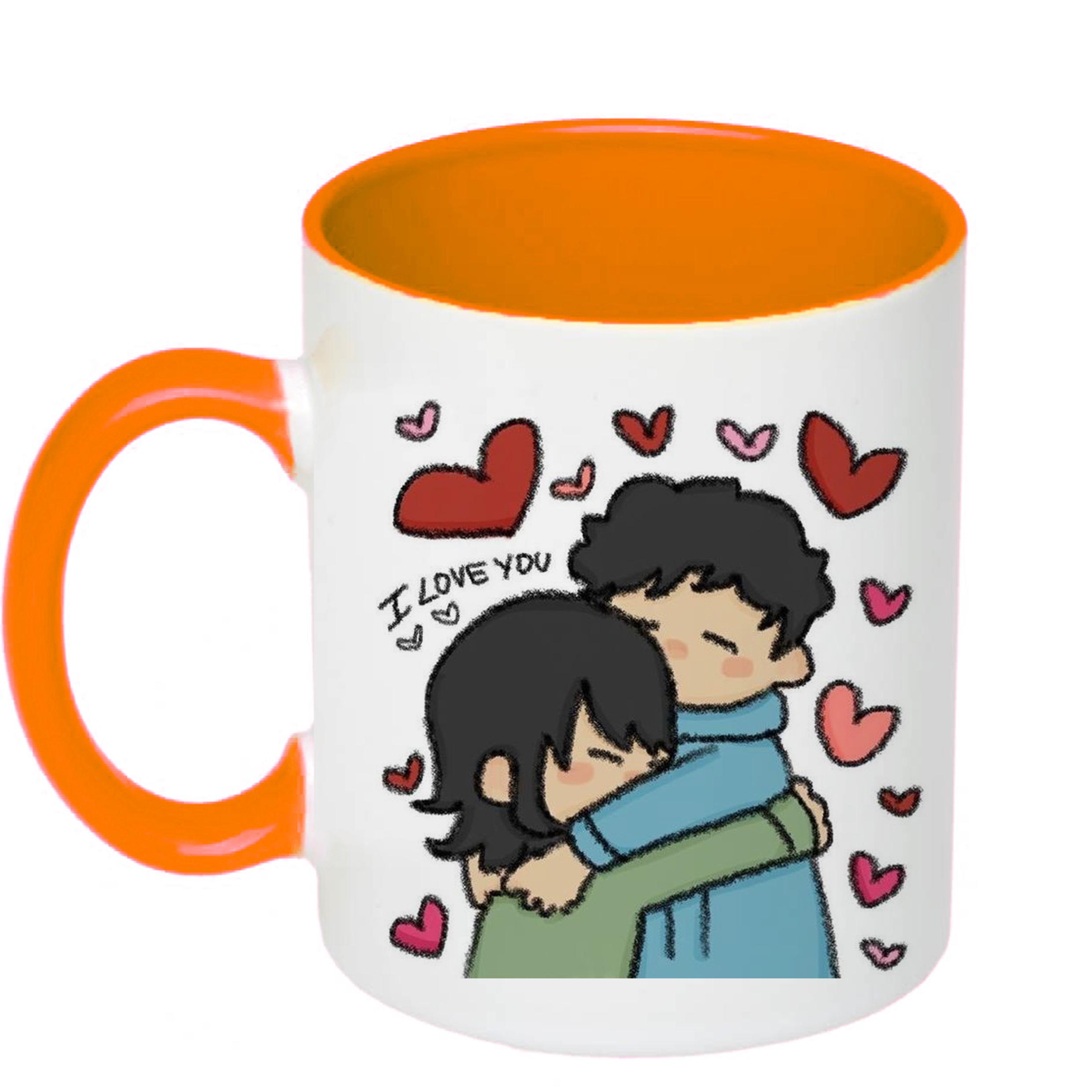 Чашка с принтом I Love You 330 мл Оранжевый (17661) Чашка с принтом I Love You 330 мл Оранжевый (17661)