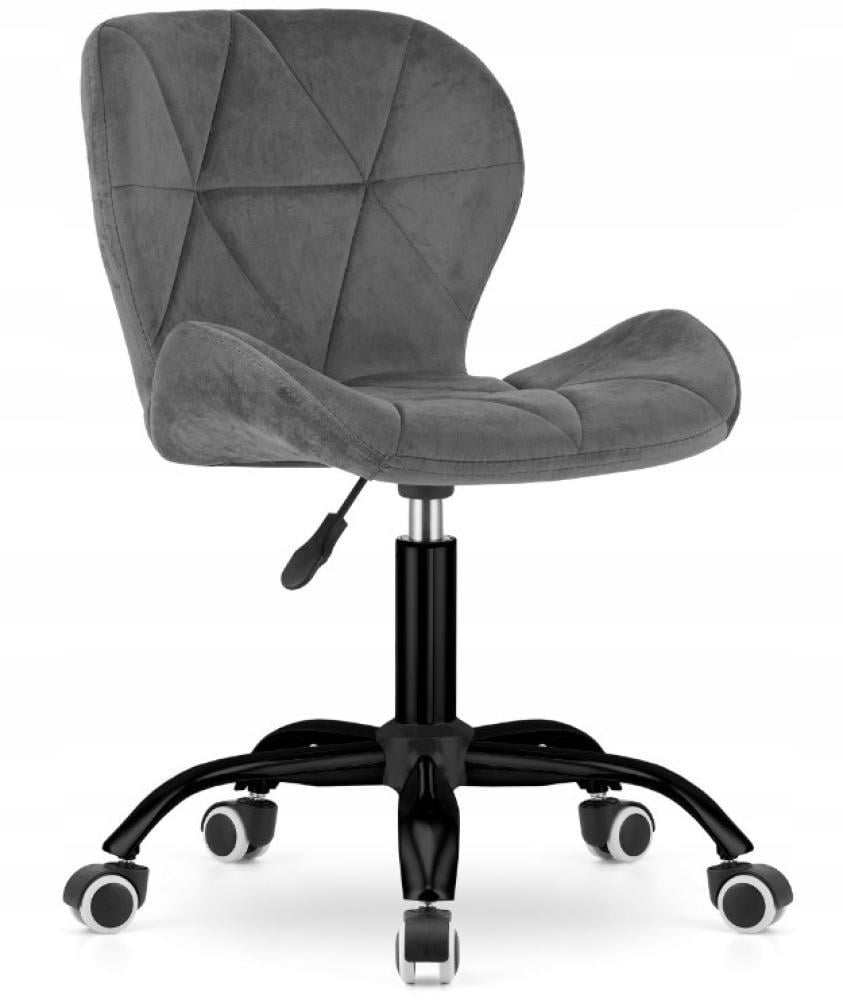 Крісло на колесах Bonro B-531 велюрове зі спинкою до 120 кг Сірий (106-76-42300148)