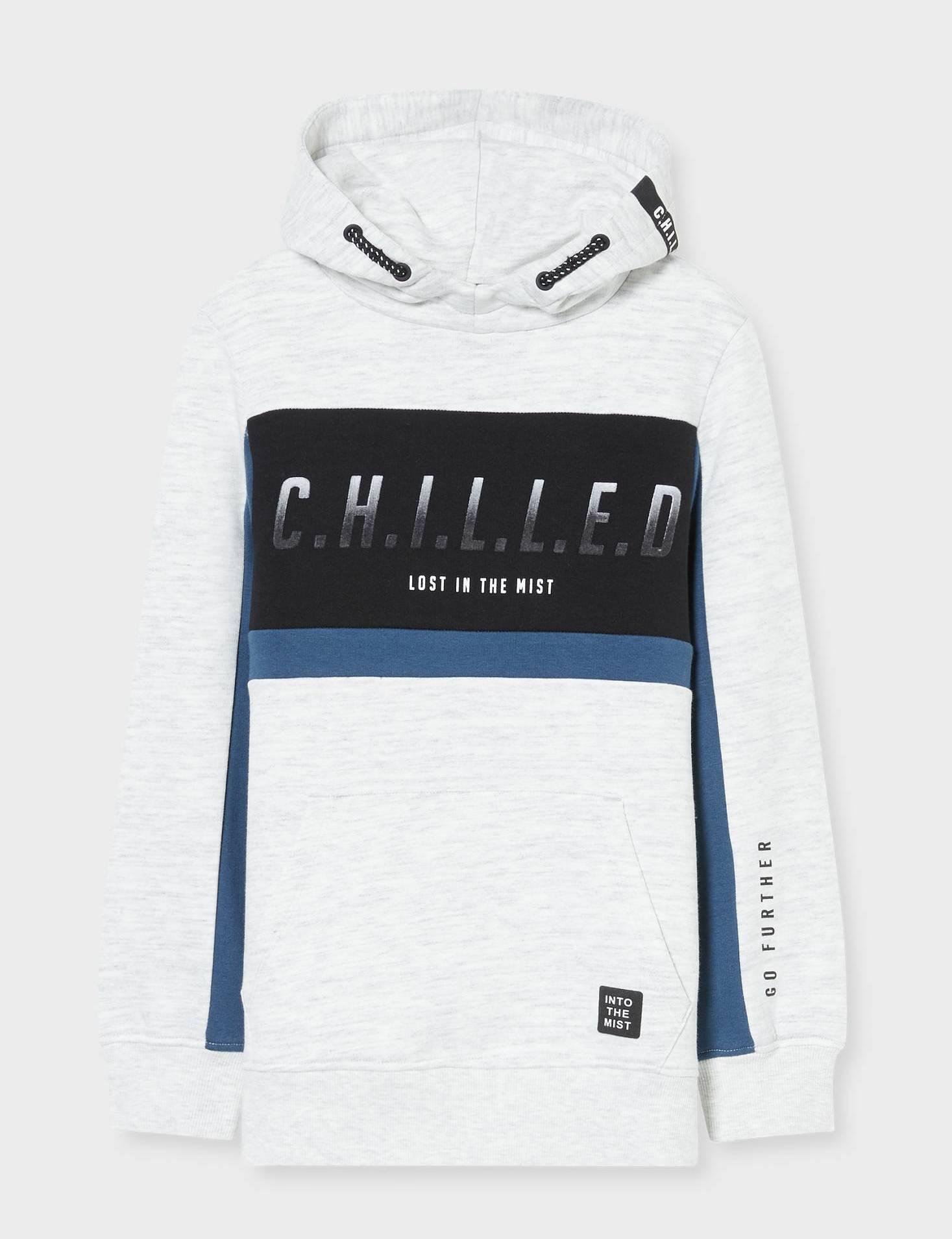 Худи с капюшоном для мальчика C&A размер 158-164 см Светло-серый (2145525)