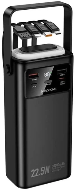 Повербанк BOROFONE BJ65 High 22.5W+PD20W+four-cables 30000 mAh Black (KST-6941991122033) Повербанк BOROFONE BJ65 High 22.5W+PD20W+four-cables 30000 mAh Black (KST-6941991122033)