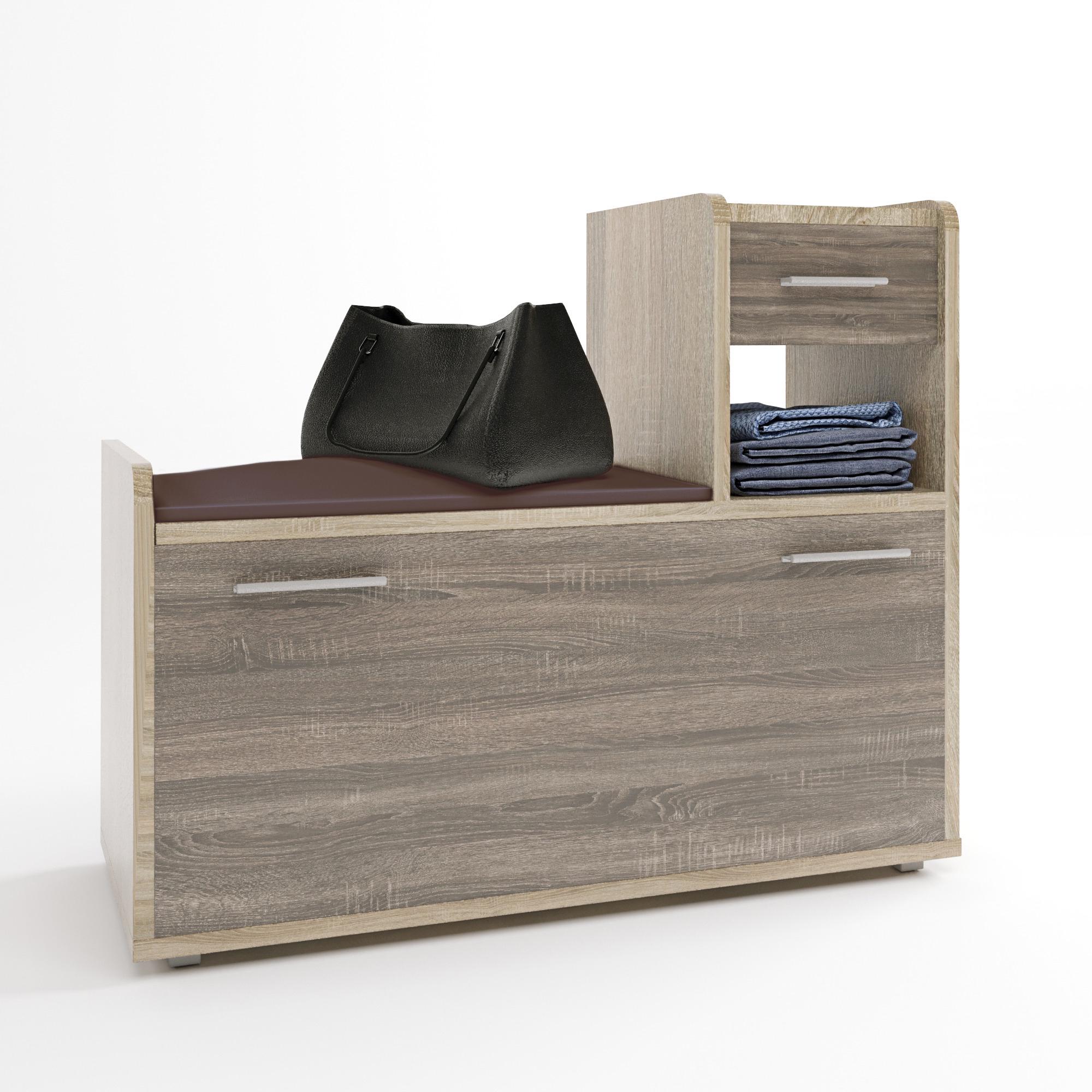 Тумба для обуви Эверест Тандем правая Дуб сонома трюфель (EVR-2649)