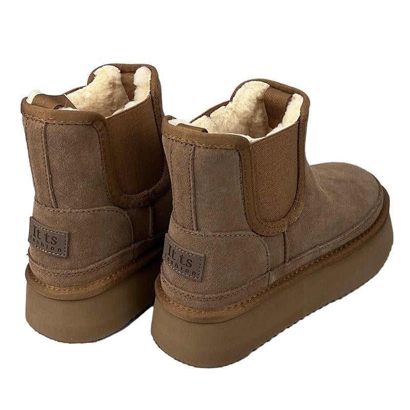 Угги женские замшевые на платформе челси 880-20 р.41 25,5 см Коричневый - фото 4 Угги женские замшевые на платформе челси 880-20 р.41 25,5 см Коричневый - фото 4