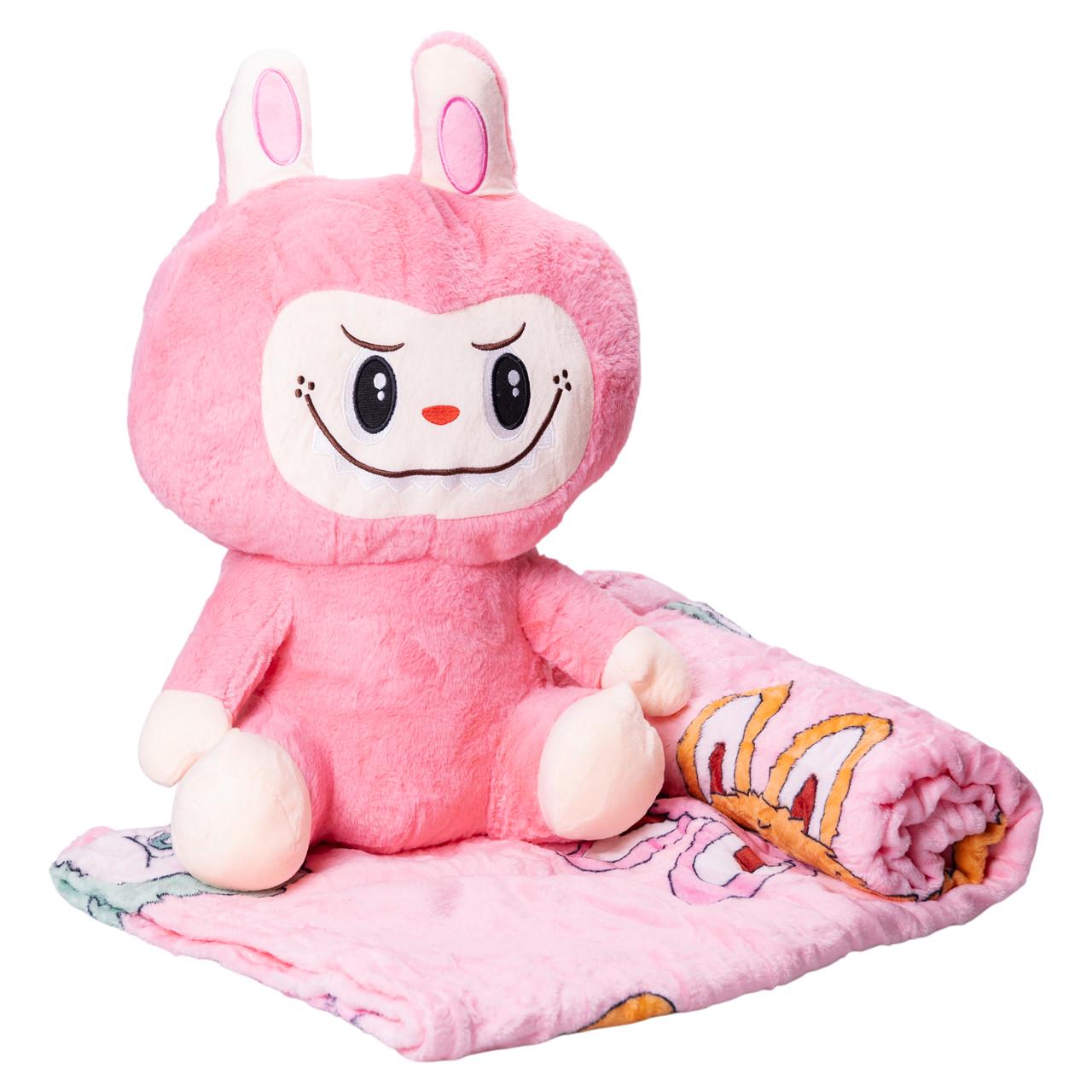 М'яка іграшка-плед подушка Colorful Home Лабубу 3в1 50 см Червоний (LAB2R) - фото 2