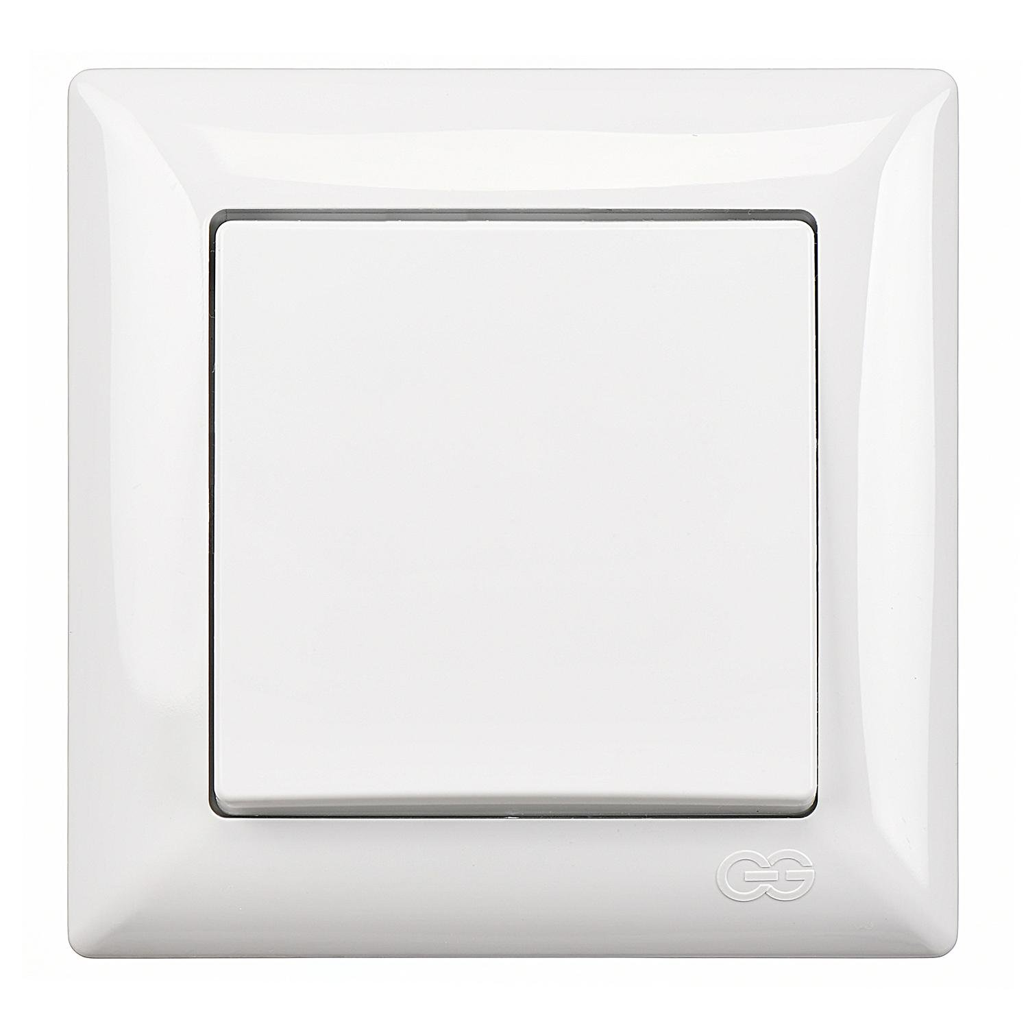 Вимикач одноклавішний Gunsan Visage Білий (VS 28 11 101) Вимикач одноклавішний Gunsan Visage Білий (VS 28 11 101)